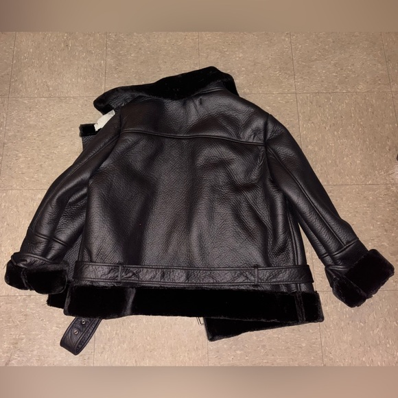 Missguided + Black Leather Jacket - Picture 3 of 4